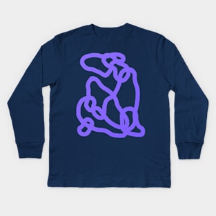 Henri Matisse blue nude line art print Kids Long Sleeve T-Shirt